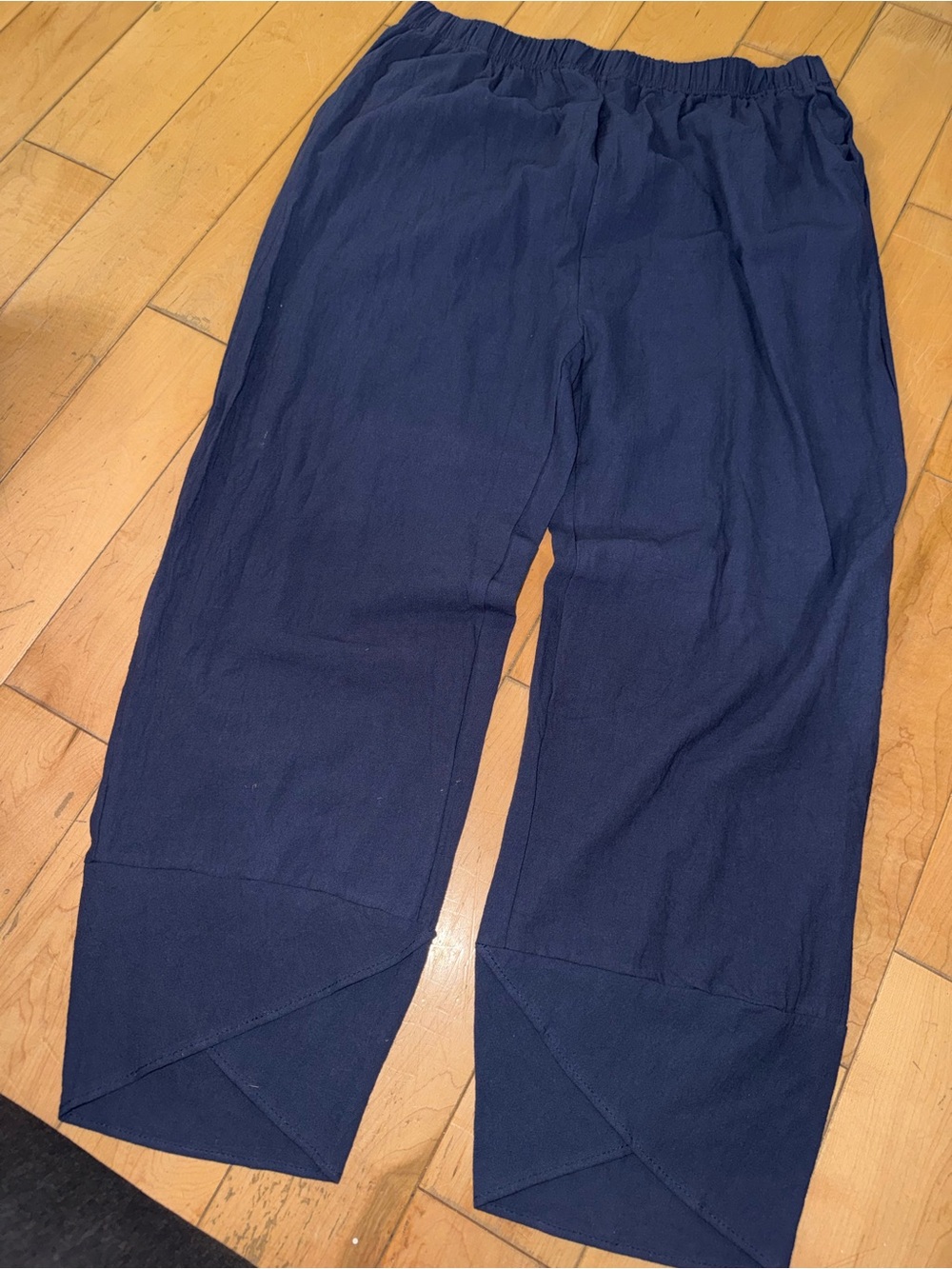 Women’s  Navy Elastic-Waist Casual Pants